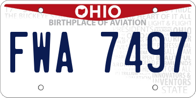 OH license plate FWA7497