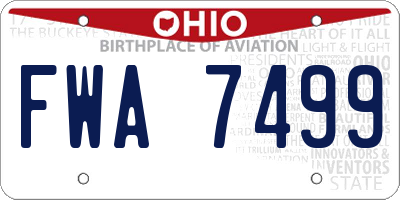 OH license plate FWA7499