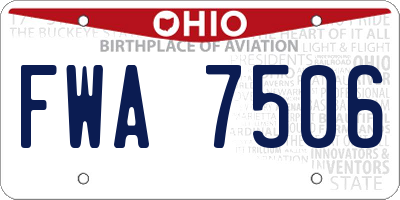 OH license plate FWA7506