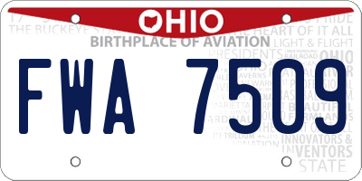 OH license plate FWA7509