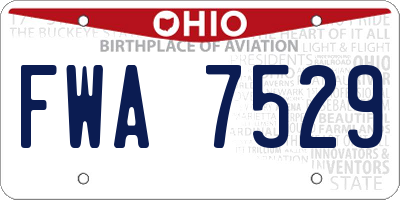 OH license plate FWA7529