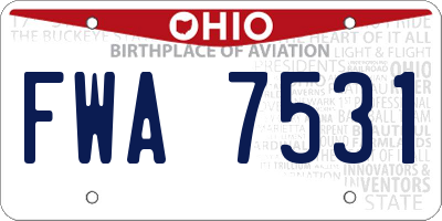 OH license plate FWA7531