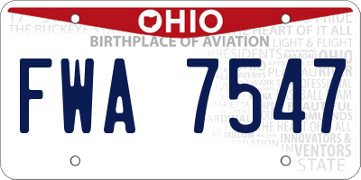 OH license plate FWA7547