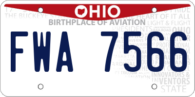 OH license plate FWA7566