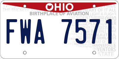 OH license plate FWA7571