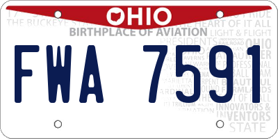 OH license plate FWA7591