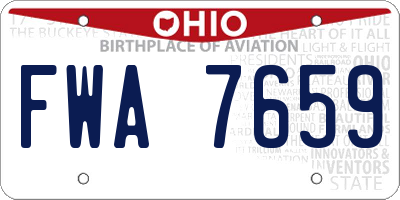 OH license plate FWA7659