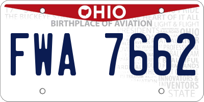 OH license plate FWA7662