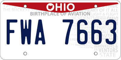 OH license plate FWA7663