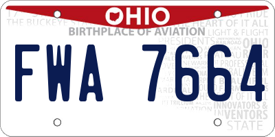 OH license plate FWA7664