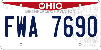 OH license plate FWA7690