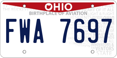 OH license plate FWA7697