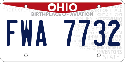 OH license plate FWA7732