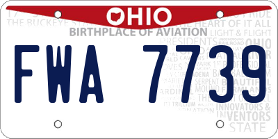 OH license plate FWA7739