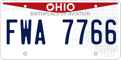 OH license plate FWA7766