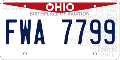 OH license plate FWA7799