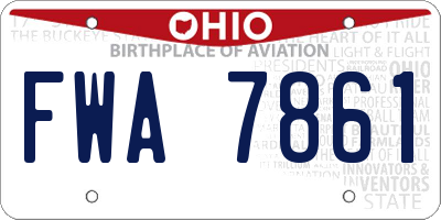 OH license plate FWA7861