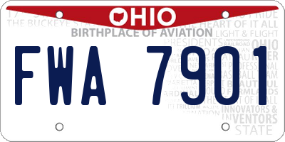 OH license plate FWA7901