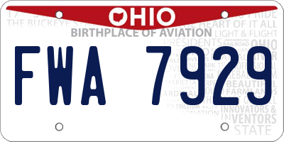 OH license plate FWA7929