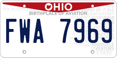 OH license plate FWA7969