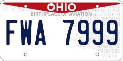 OH license plate FWA7999