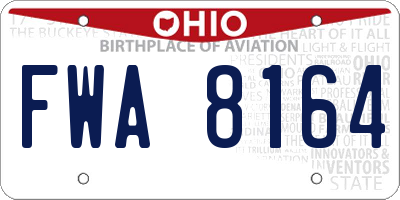 OH license plate FWA8164