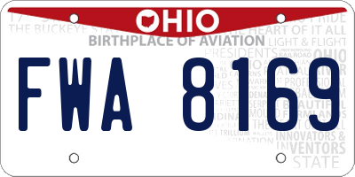 OH license plate FWA8169