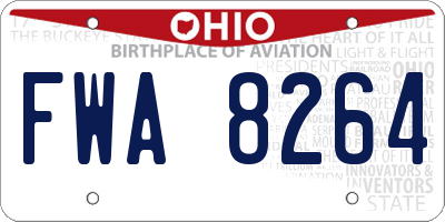 OH license plate FWA8264