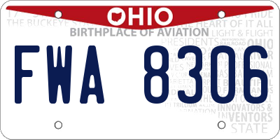 OH license plate FWA8306