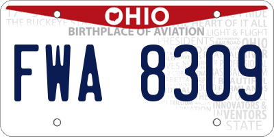 OH license plate FWA8309