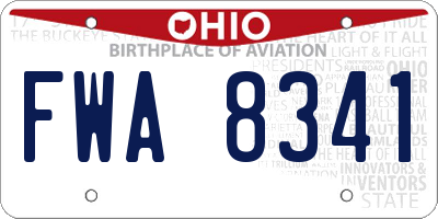 OH license plate FWA8341
