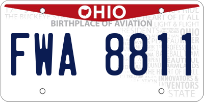 OH license plate FWA8811
