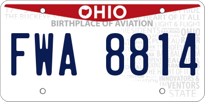 OH license plate FWA8814