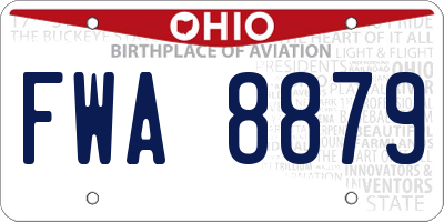 OH license plate FWA8879