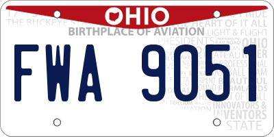 OH license plate FWA9051