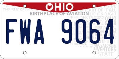 OH license plate FWA9064