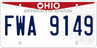 OH license plate FWA9149