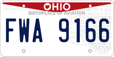 OH license plate FWA9166