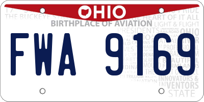 OH license plate FWA9169