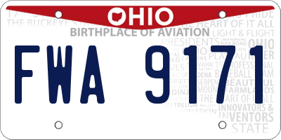 OH license plate FWA9171