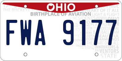 OH license plate FWA9177