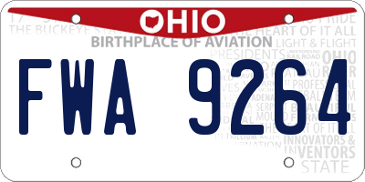 OH license plate FWA9264