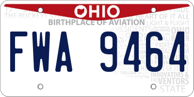 OH license plate FWA9464