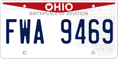 OH license plate FWA9469