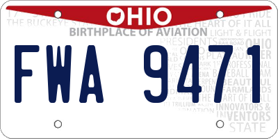 OH license plate FWA9471