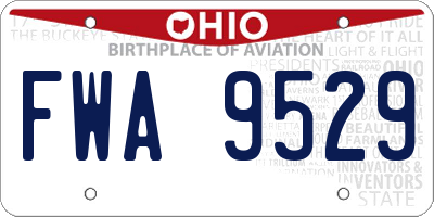 OH license plate FWA9529