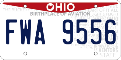 OH license plate FWA9556