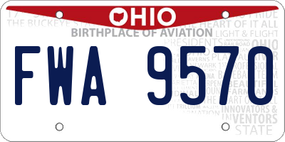 OH license plate FWA9570