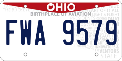 OH license plate FWA9579