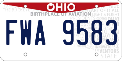 OH license plate FWA9583